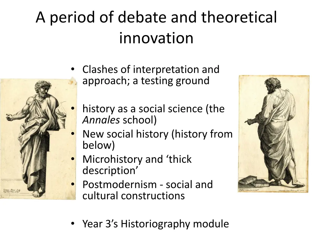 a period of debate and theoretical innovation