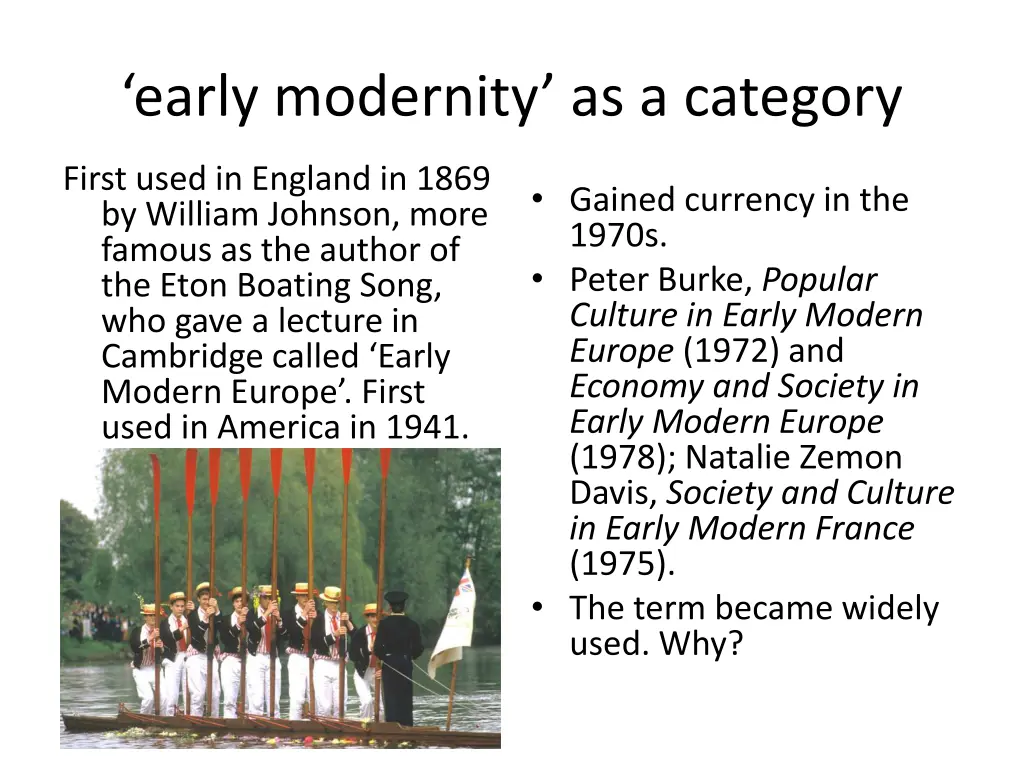early modernity as a category