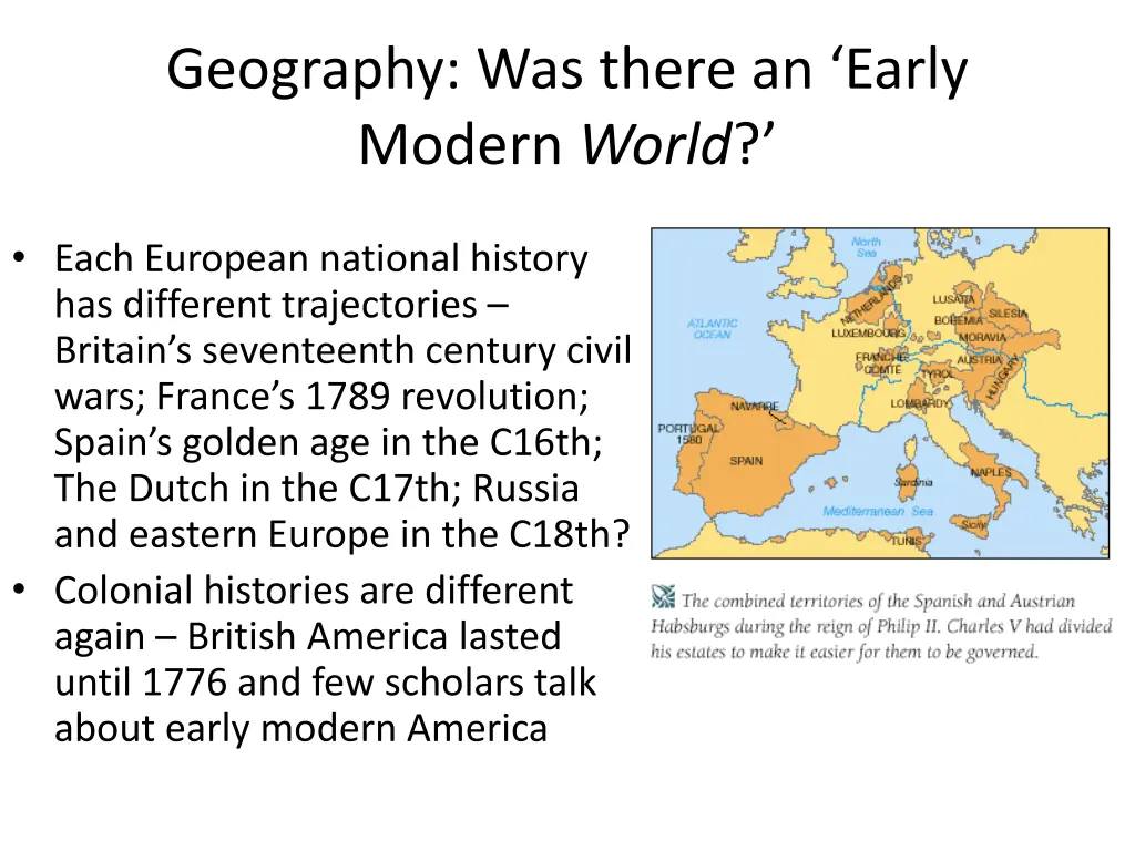 geography was there an early modern world