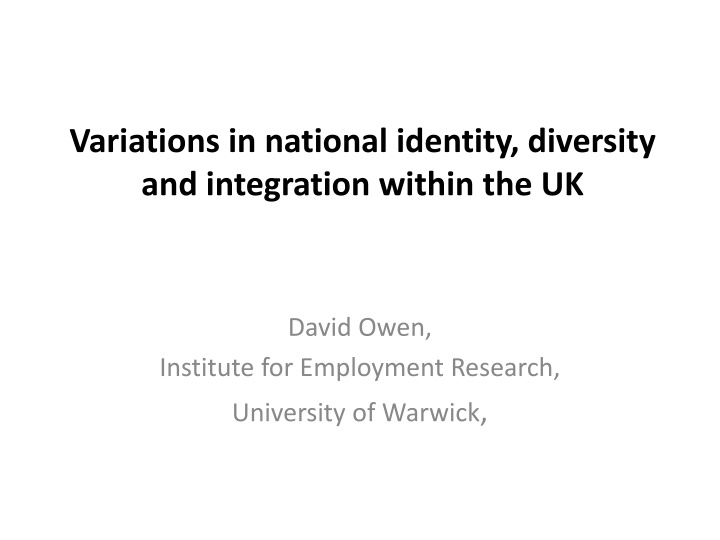 variations in national identity diversity