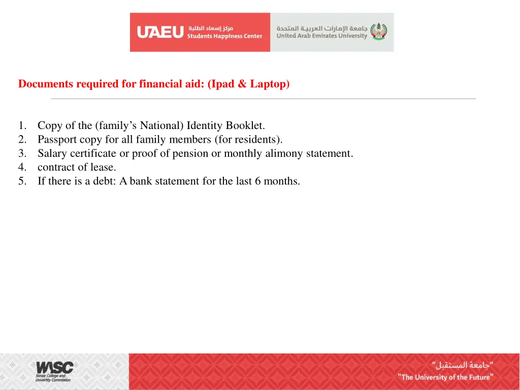 documents required for financial aid ipad laptop