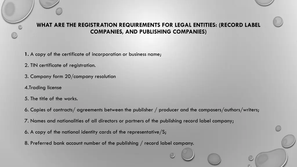 what are the registration requirements for legal