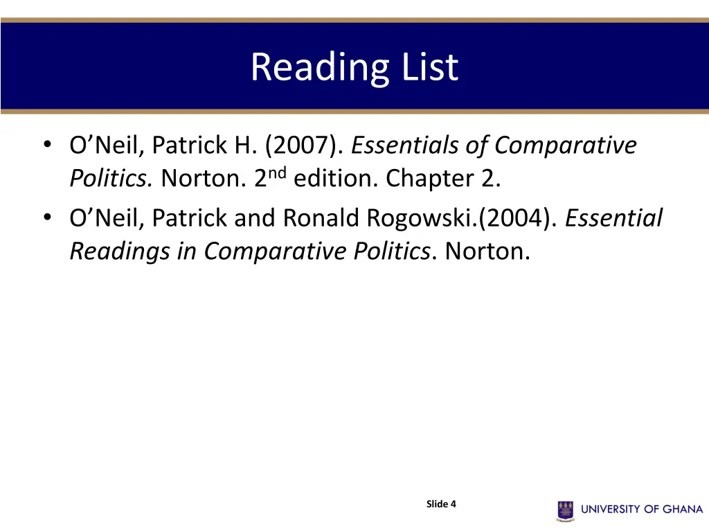 reading list