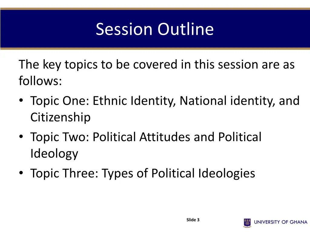 session outline