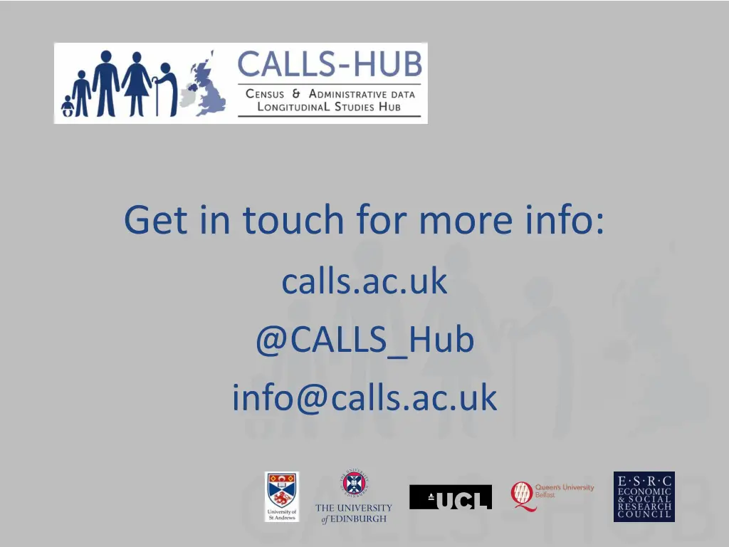 get in touch for more info calls ac uk @calls