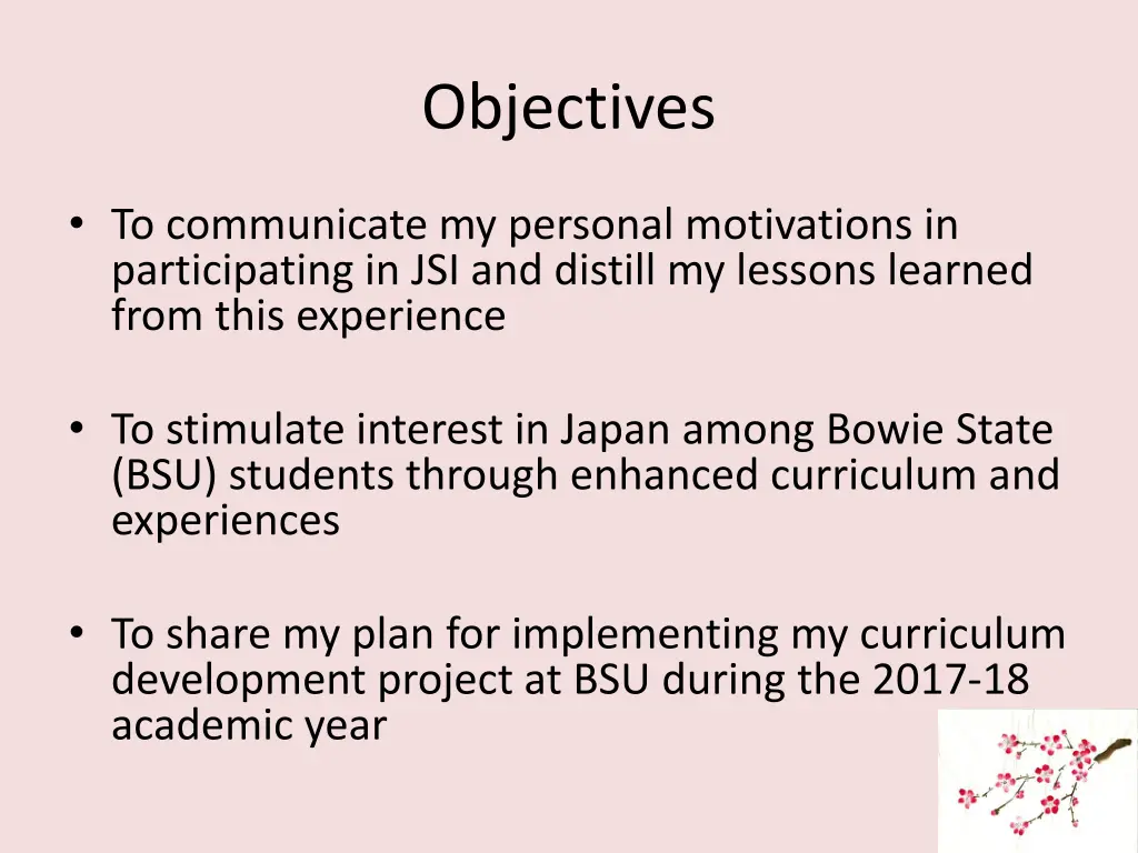 objectives