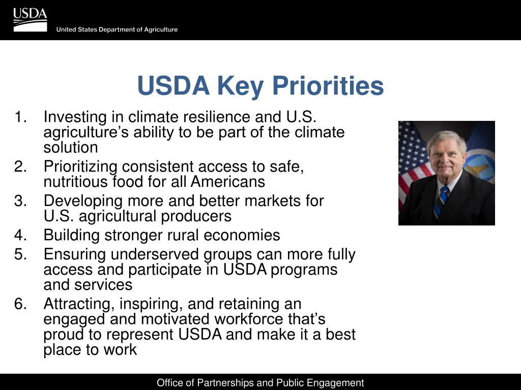 usda key priorities