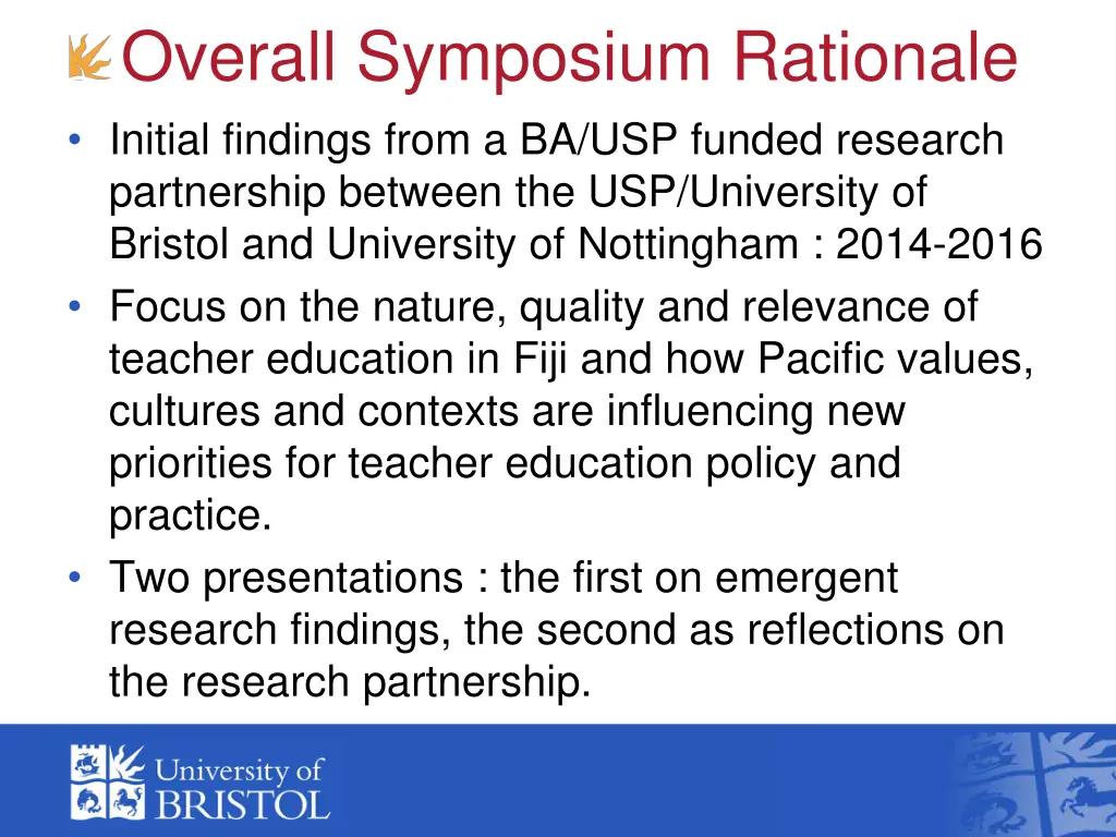 overall symposium rationale initial findings from