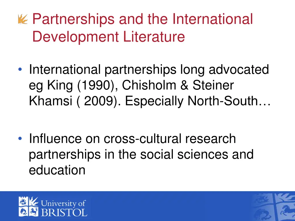 partnerships and the international development