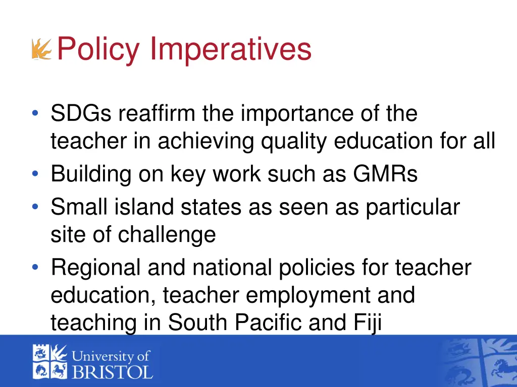 policy imperatives