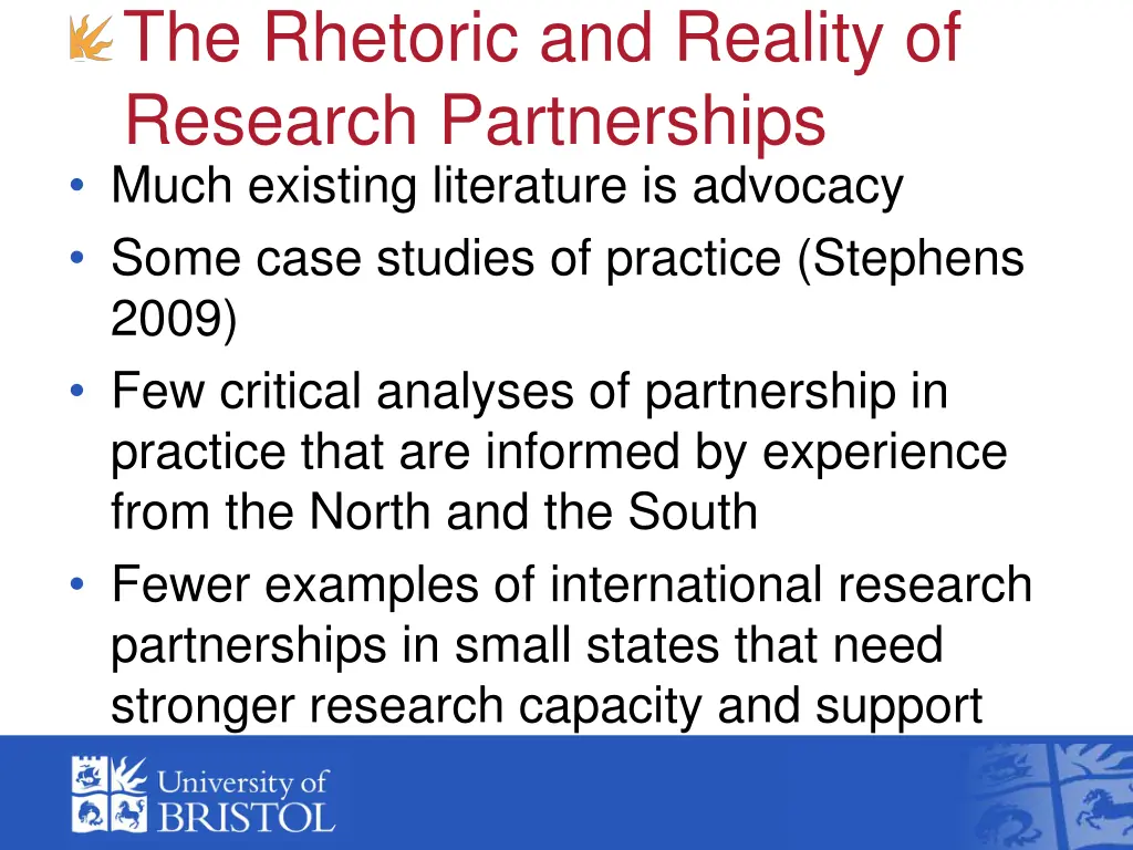 the rhetoric and reality of research partnerships