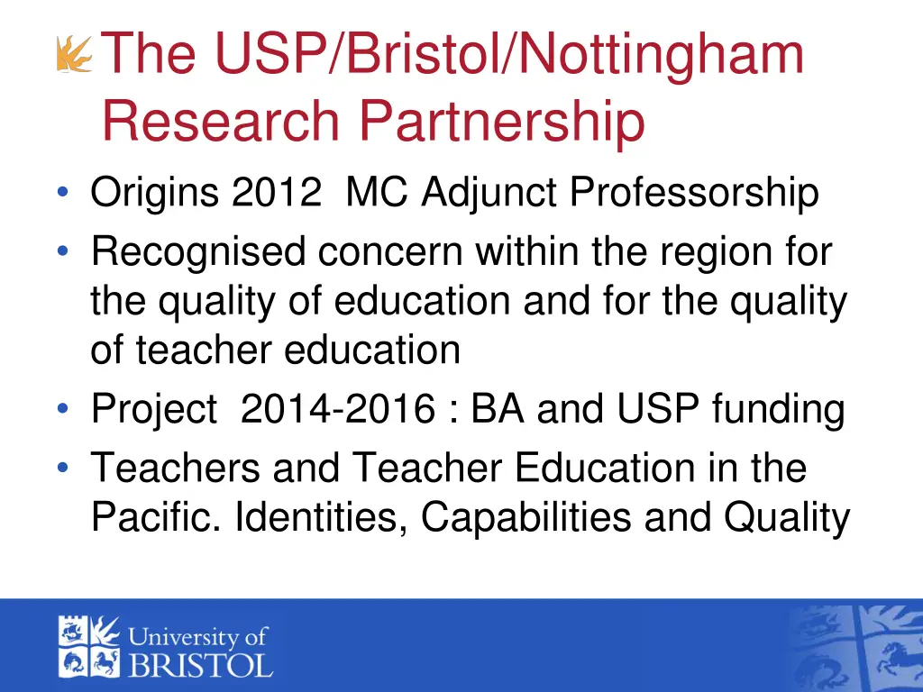 the usp bristol nottingham research partnership