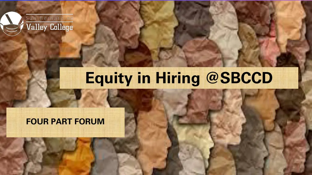 equity in hiring @sbccd