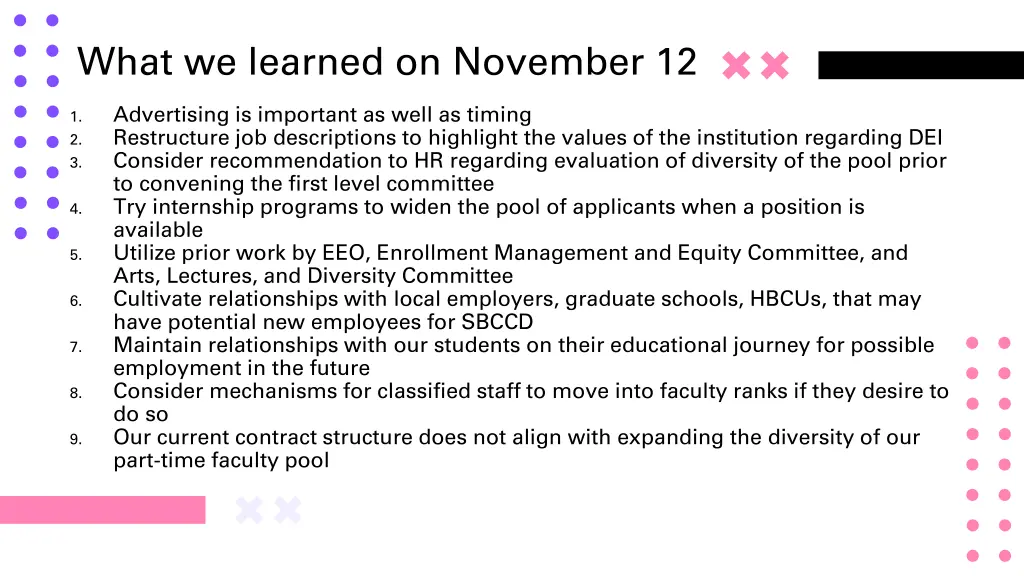 what we learned on november 12