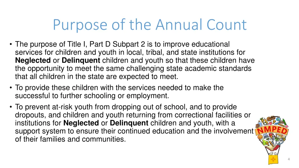 purpose of the annual count