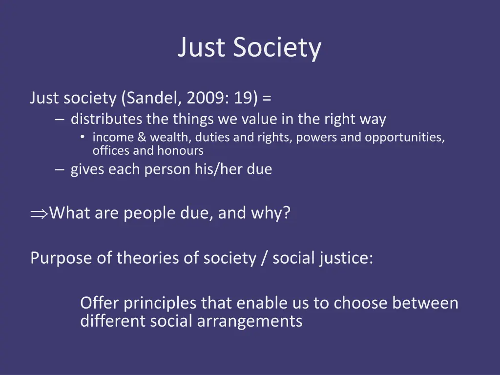 just society