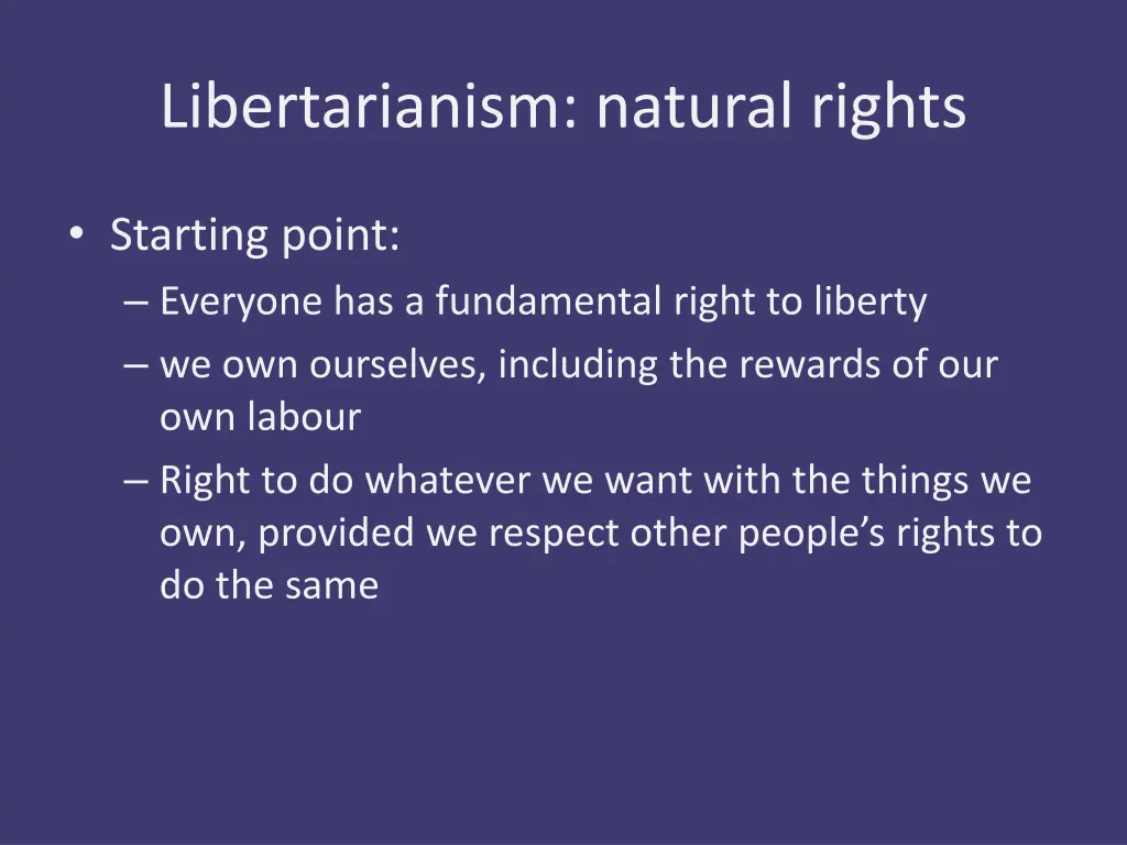 libertarianism natural rights