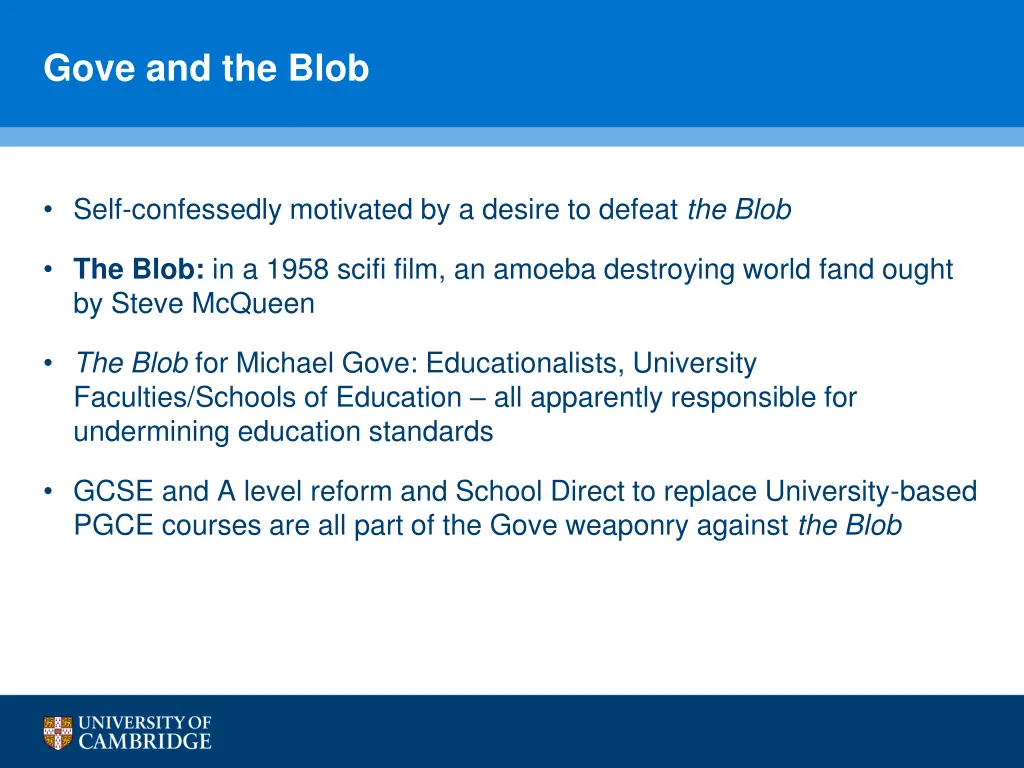 gove and the blob