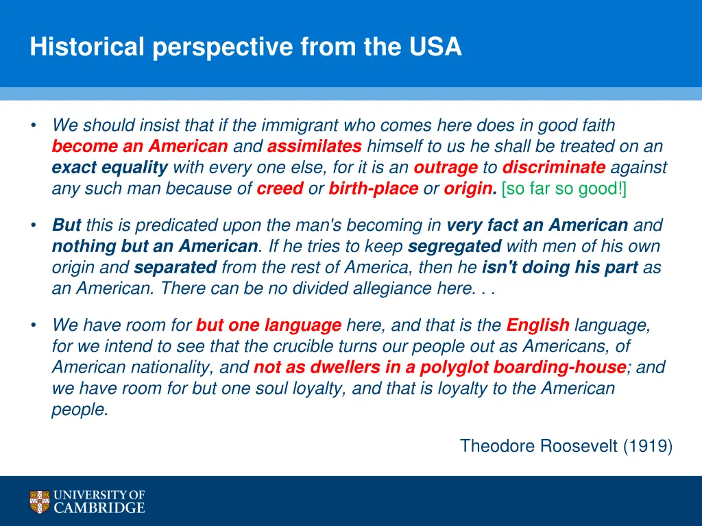 historical perspective from the usa
