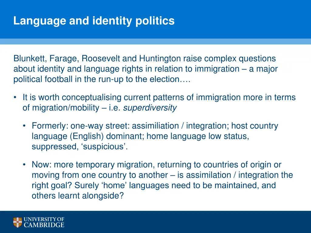 language and identity politics