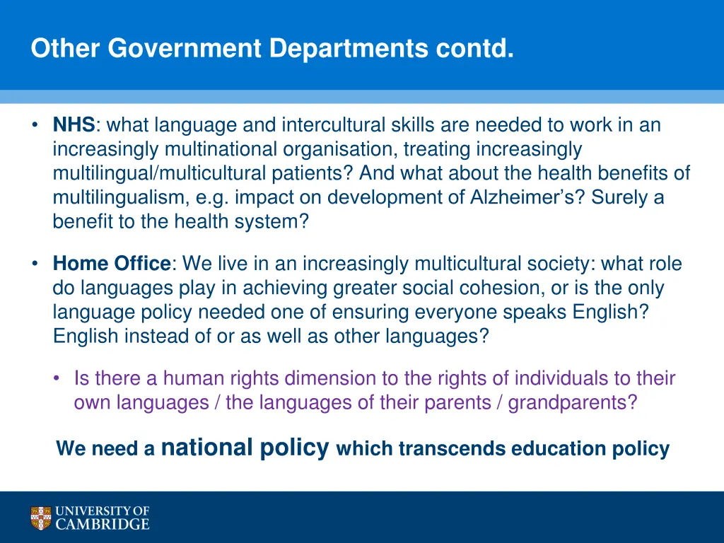other government departments contd