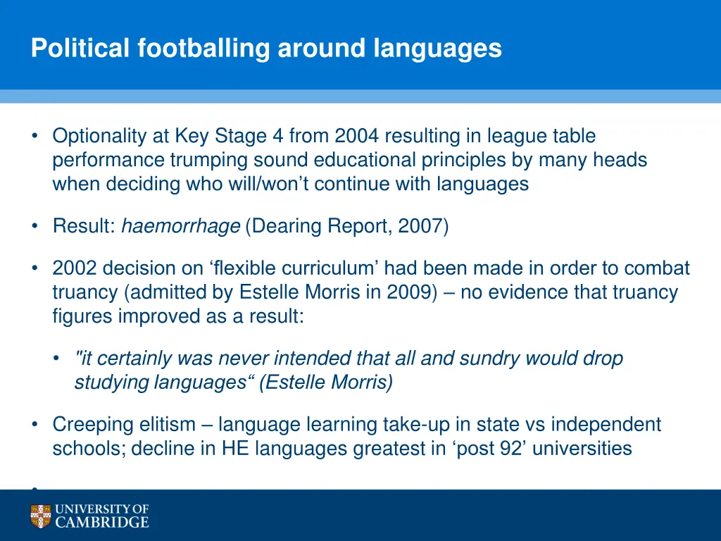 political footballing around languages