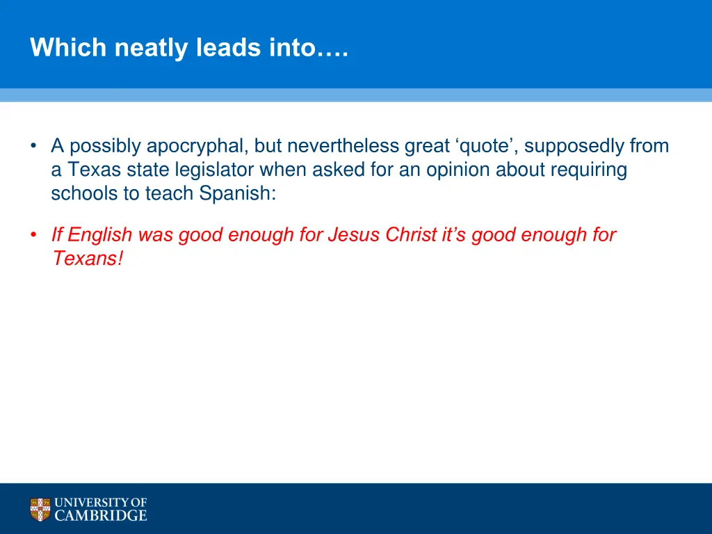which neatly leads into