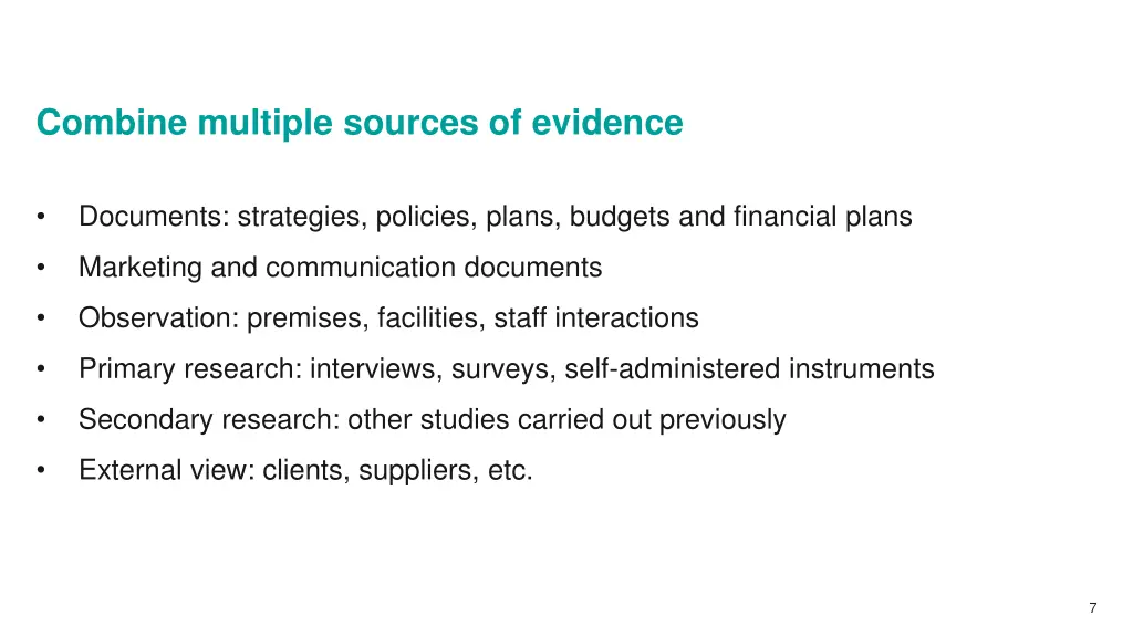 combine multiple sources of evidence