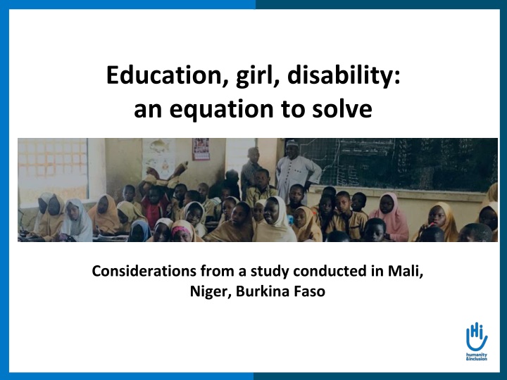 education girl disability an equation to solve