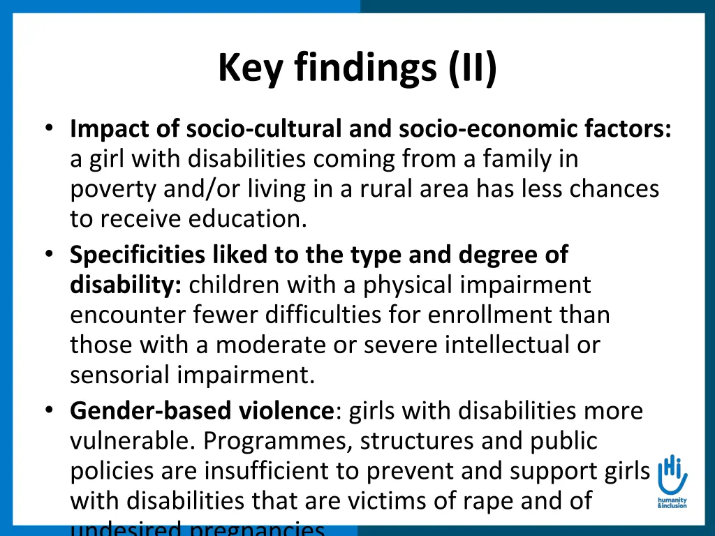 key findings ii