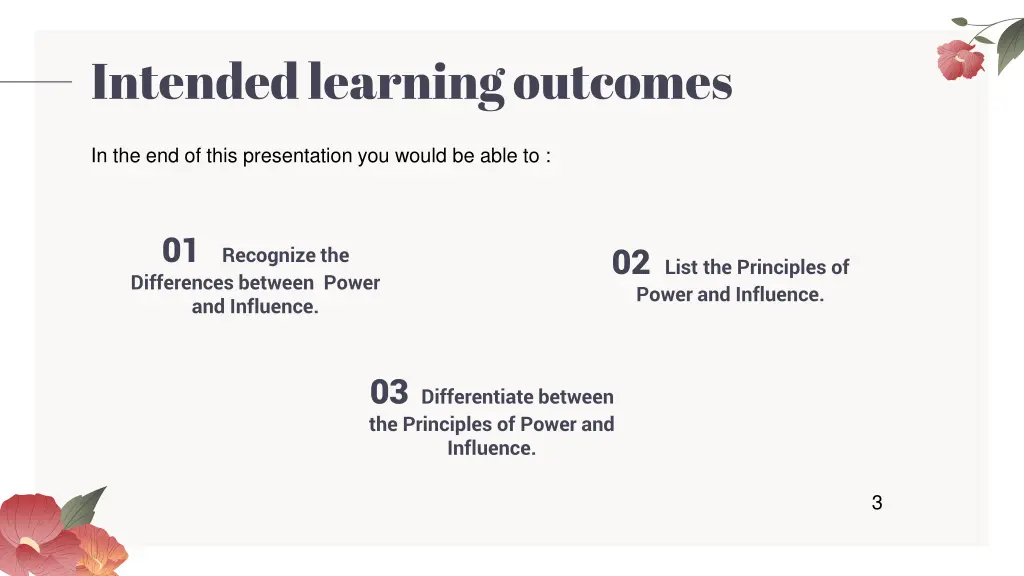 intended learning outcomes