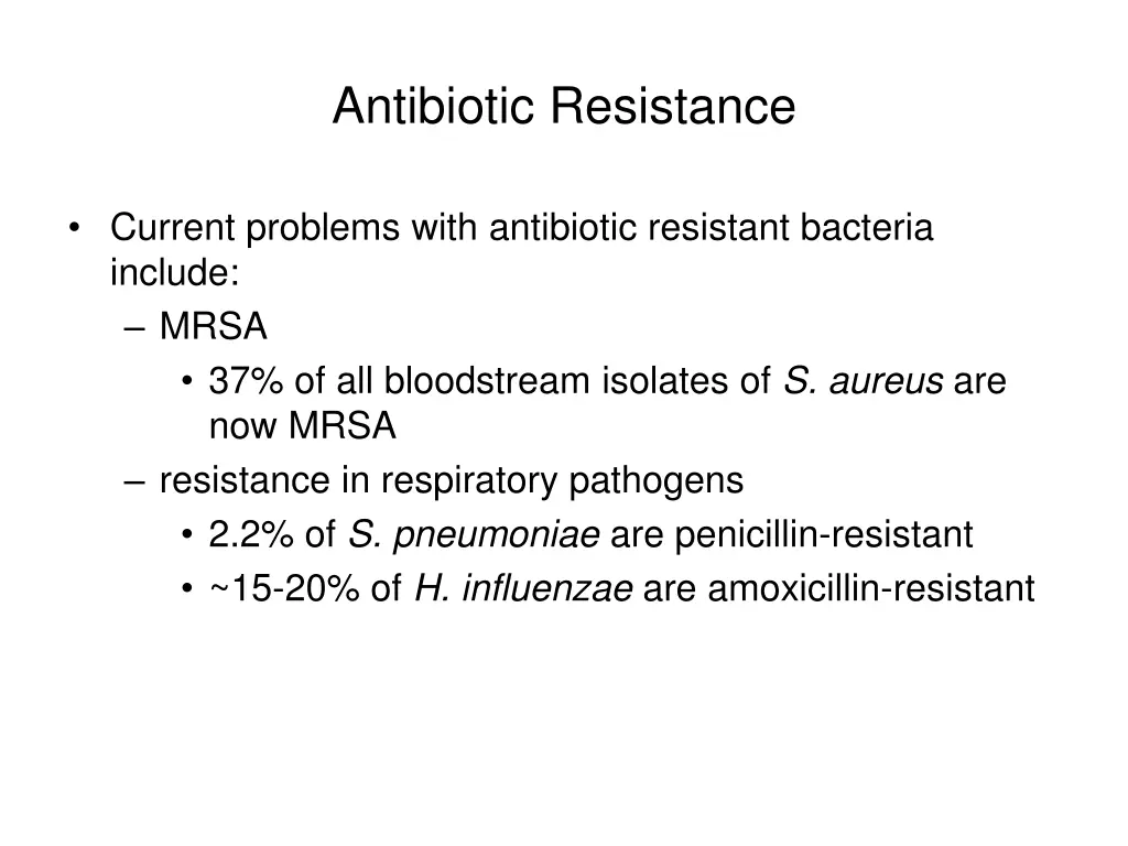 antibiotic resistance