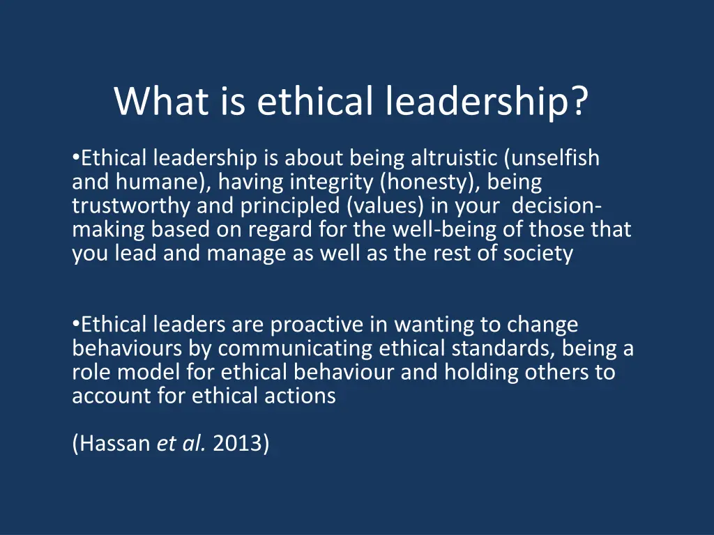 what is ethical leadership