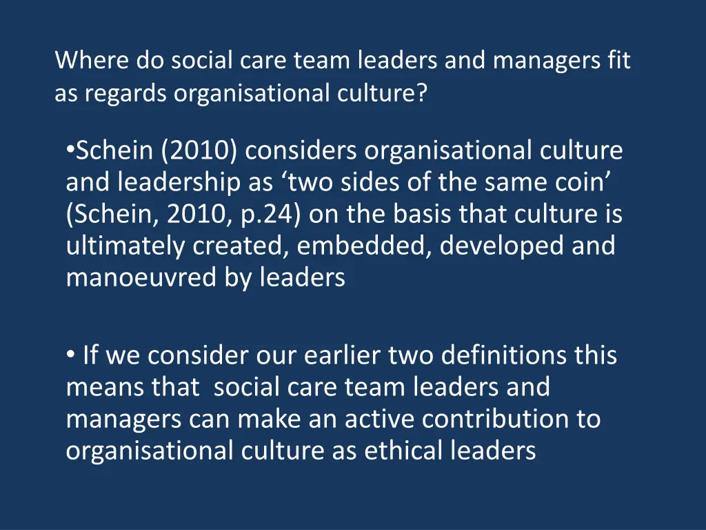 where do social care team leaders and managers