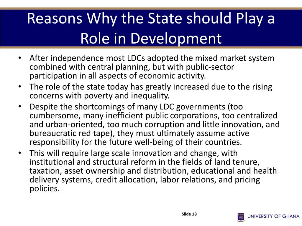 reasons why the state should play a role 1