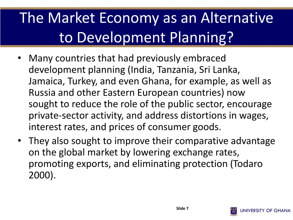 the market economy as an alternative