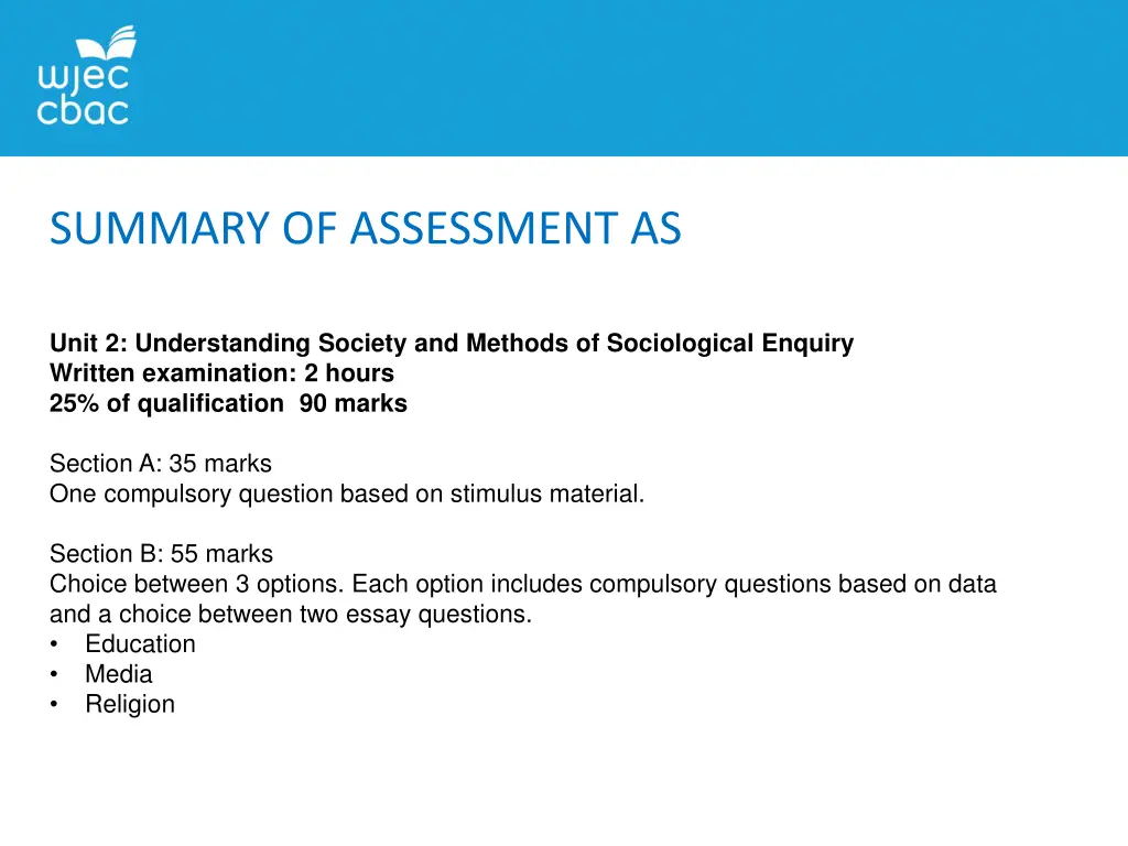 summary of assessment as 1