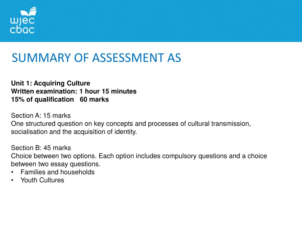 summary of assessment as