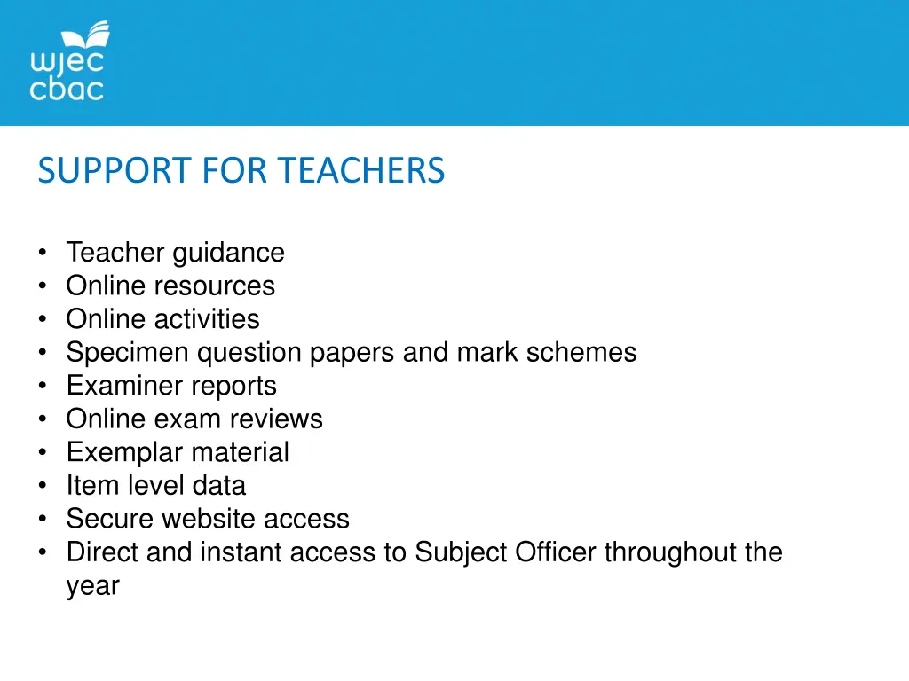support for teachers