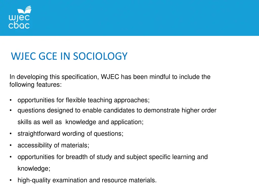 wjec gce in sociology