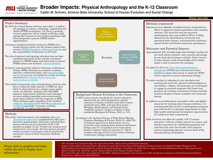 broader impacts physical anthropology