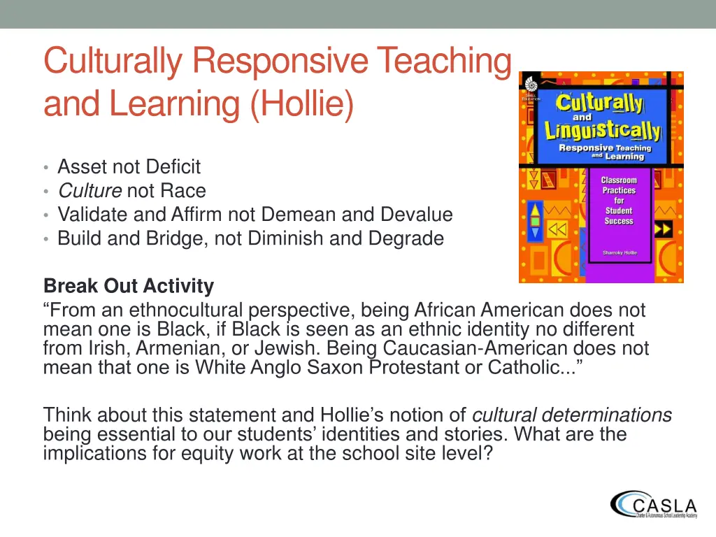 culturally responsive teaching and learning hollie