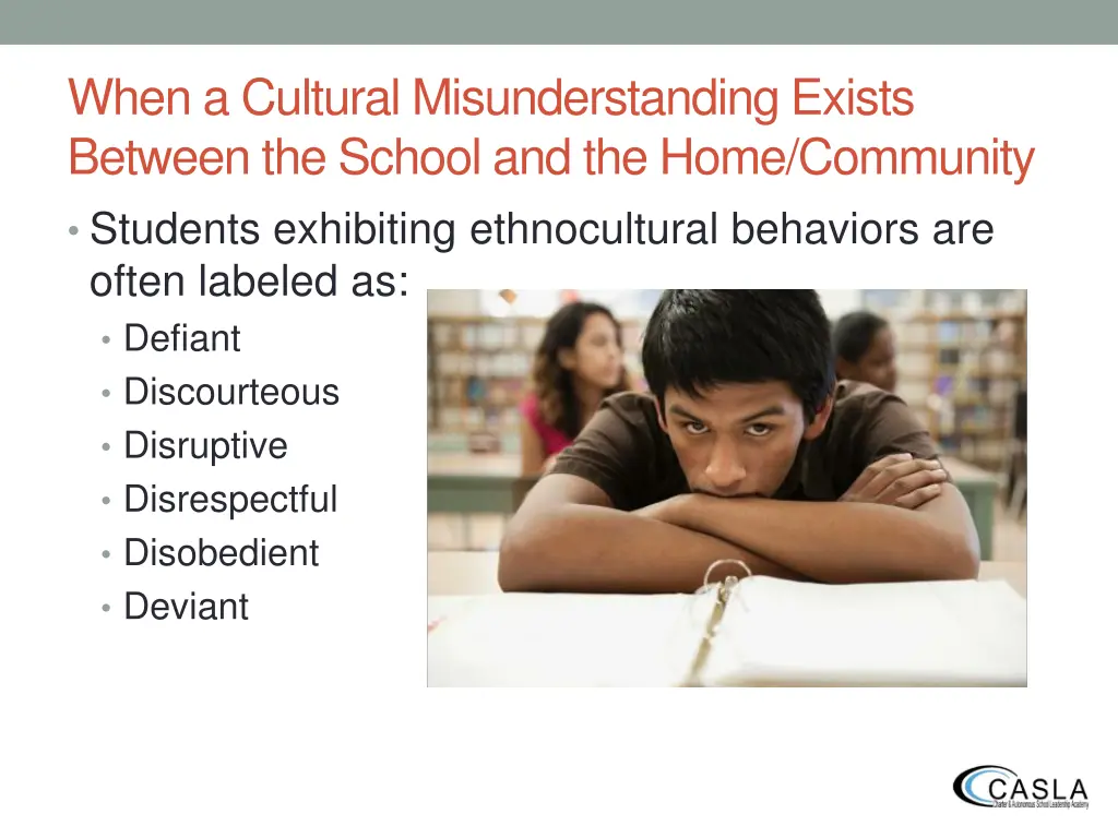 when a cultural misunderstanding exists between