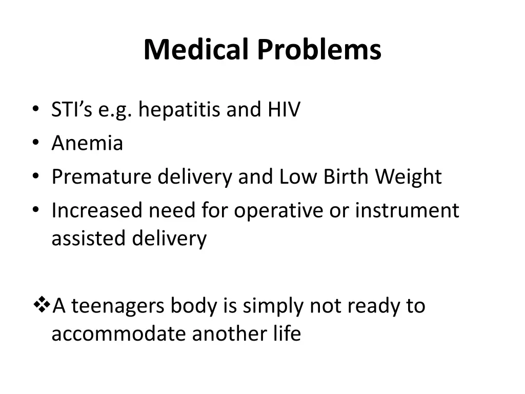 medical problems