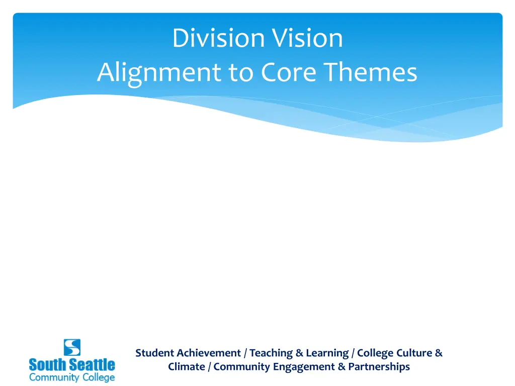 division vision alignment to core themes 1