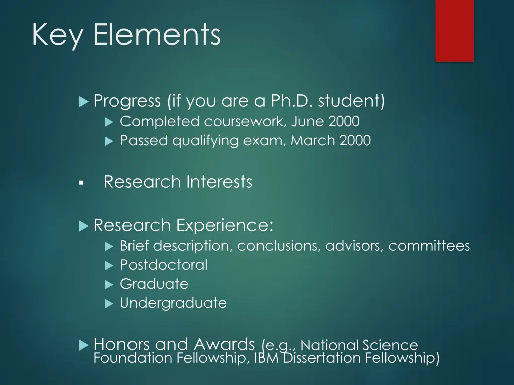key elements 1