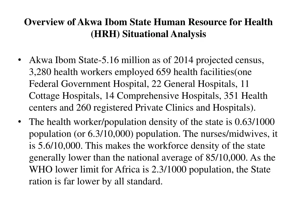 overview of akwa ibom state human resource