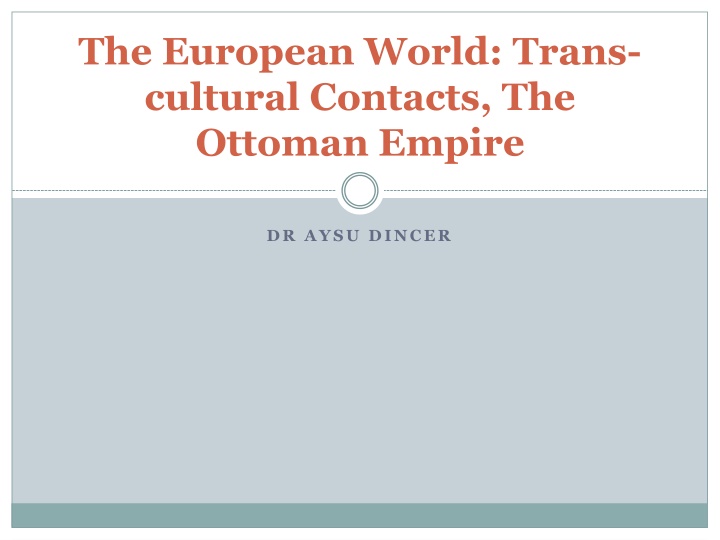 the european world trans cultural contacts