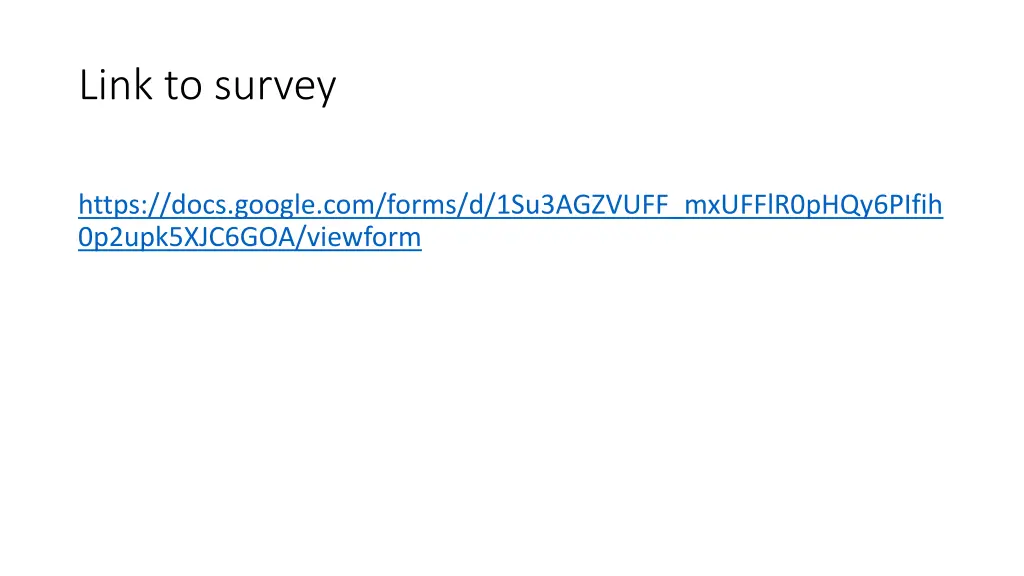 link to survey