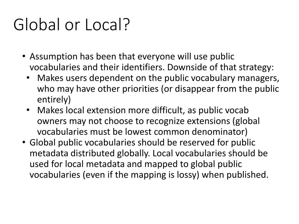 global or local